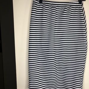 Stripped black and white skirt